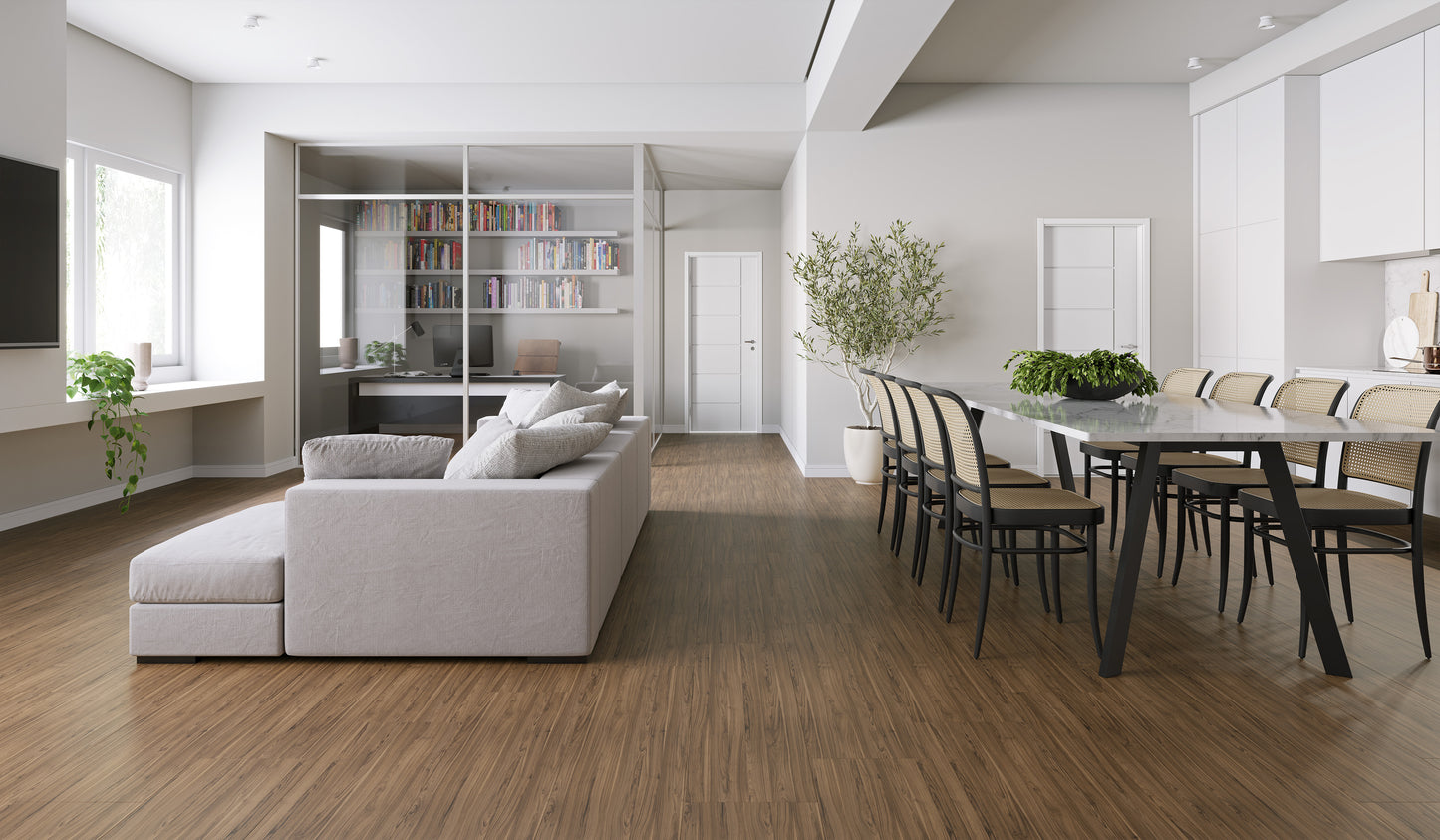 Piso Laminado Noce Borgonha - Eucafloor - Linha Max Elegance Click - 3,87m² por caixa
