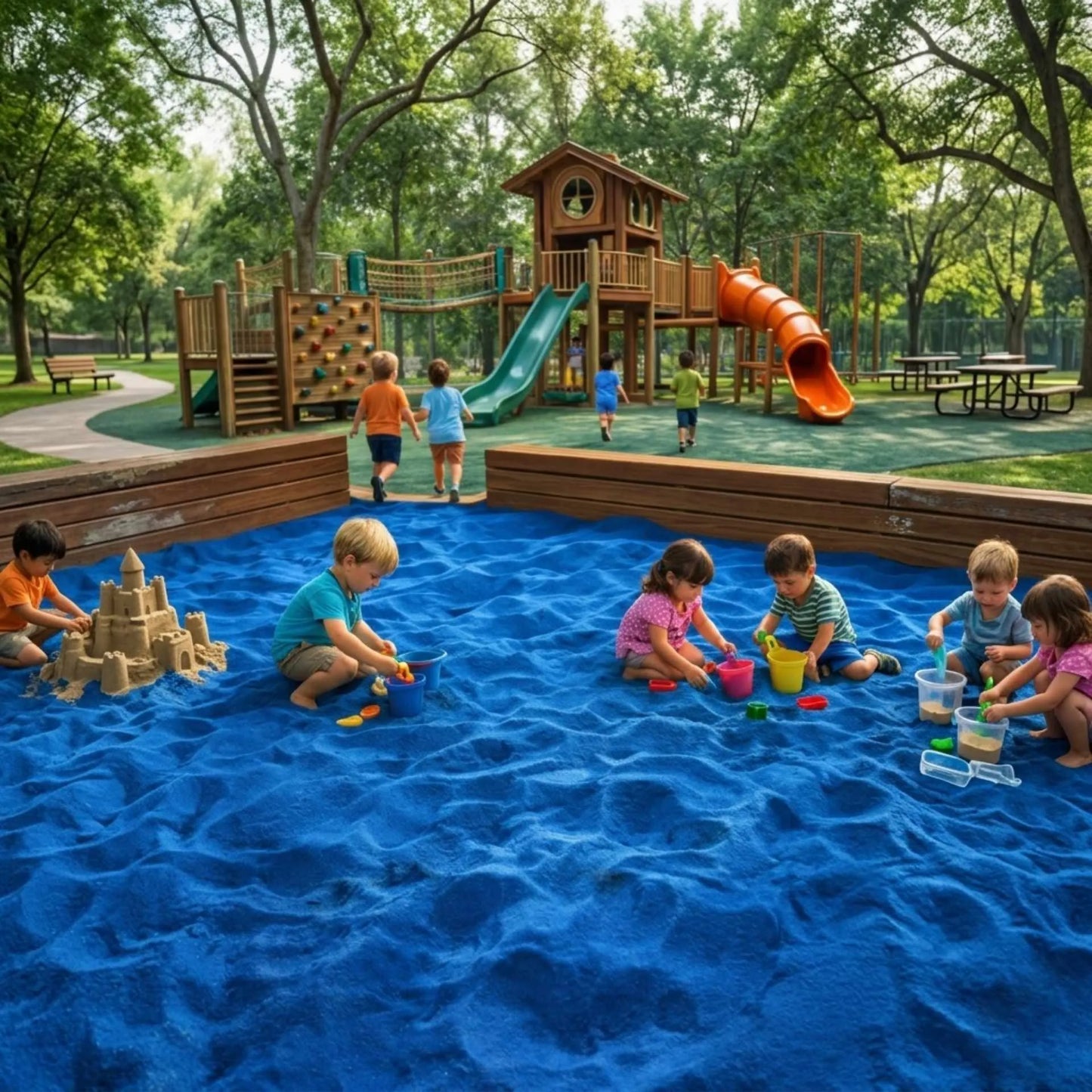 Areia Colorida para Playground, Decoração e Jardins - saco com 25kg