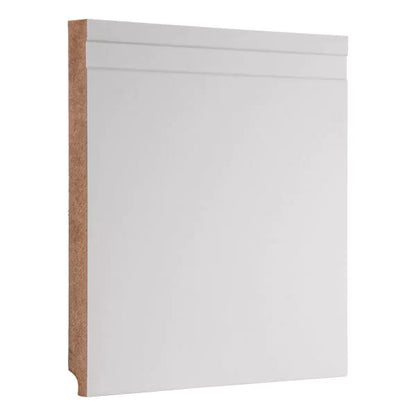 Rodapé 12 cm em MDF Branco com friso - Madebene