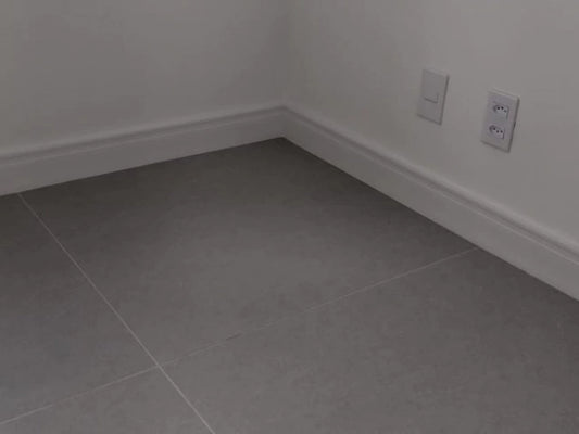 Rodapé 8 cm em MDF Branco com friso - Madebene
